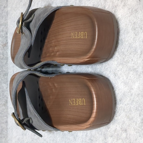 UBFEN Platform Sandals Sliders Grey Suede Women's Sandals Size EU42 US11 - Picture 6 of 8